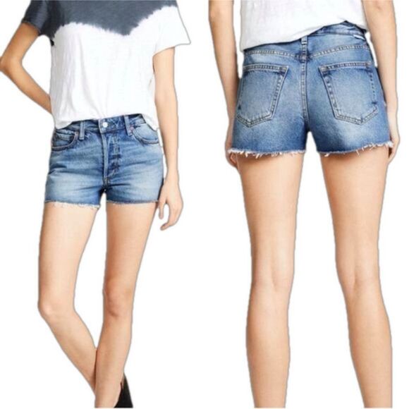 Boyish Cody High Rise Cut Off Rigid Denim Shorts size 29 - Picture 3 of 5